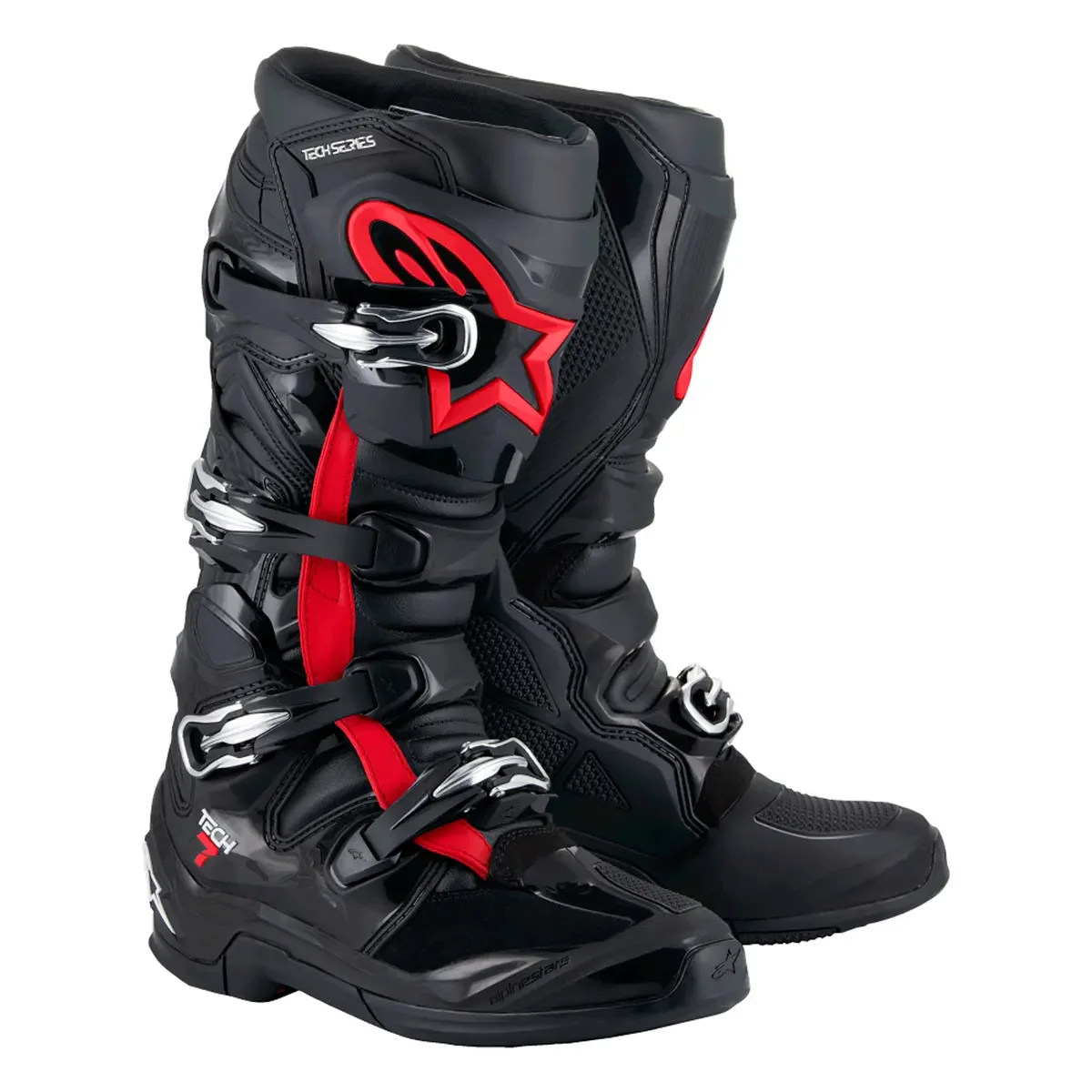 Bota Alpinestars Tech 7 2025 Preto/Vermelho - Spinelli Motos Boutique